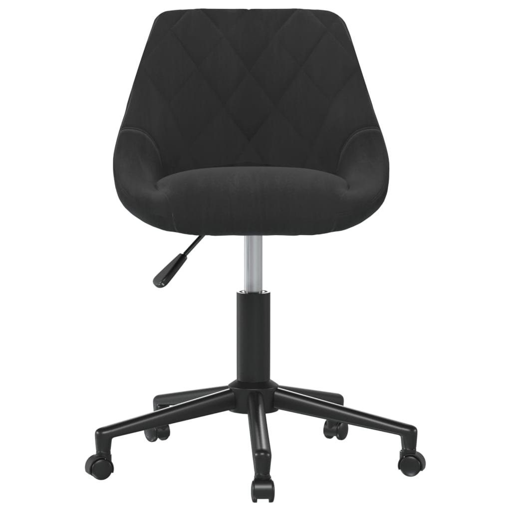 vidaXL Bürostuhl Bürostuhl Drehbar Schwarz Samt (1 St)