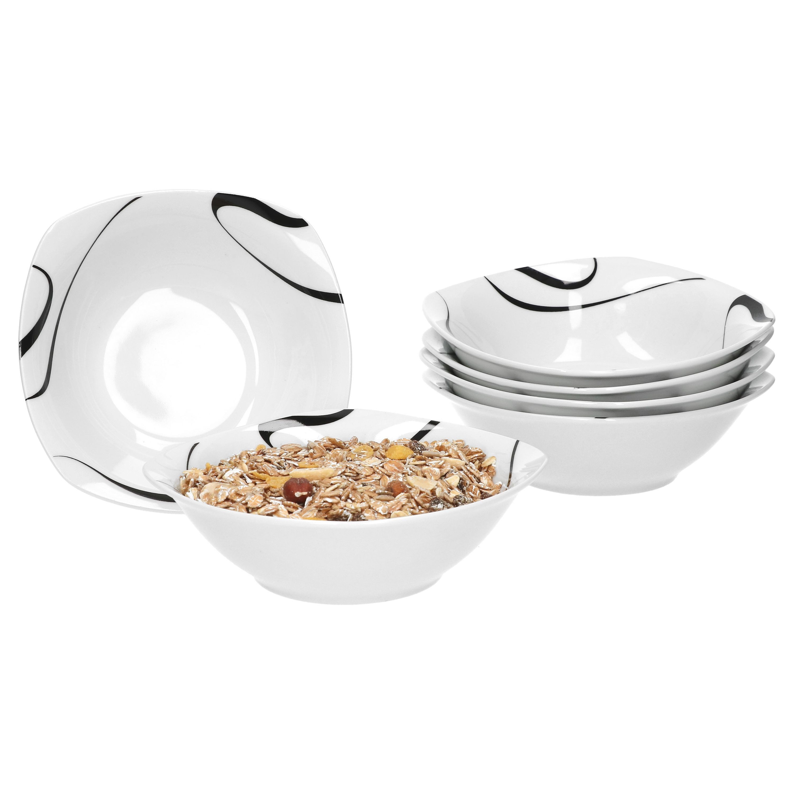 van Well Müslischale 6er Set Müsli- Salatschale Galaxy 14,3cm, Porzellan