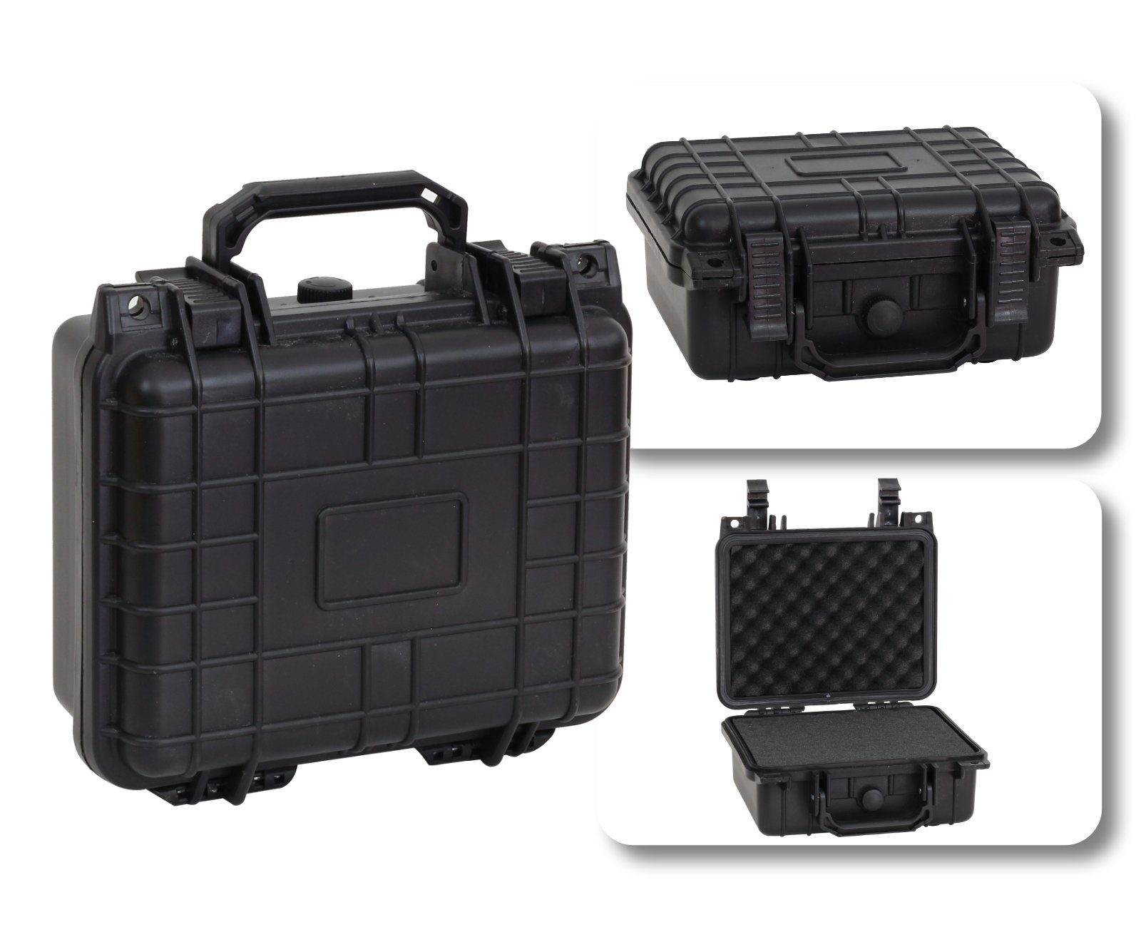 HAGO Koffer Kunststoffkoffer Schutzkoffer Kamerakoffer Schumstoff anpassbar schwar