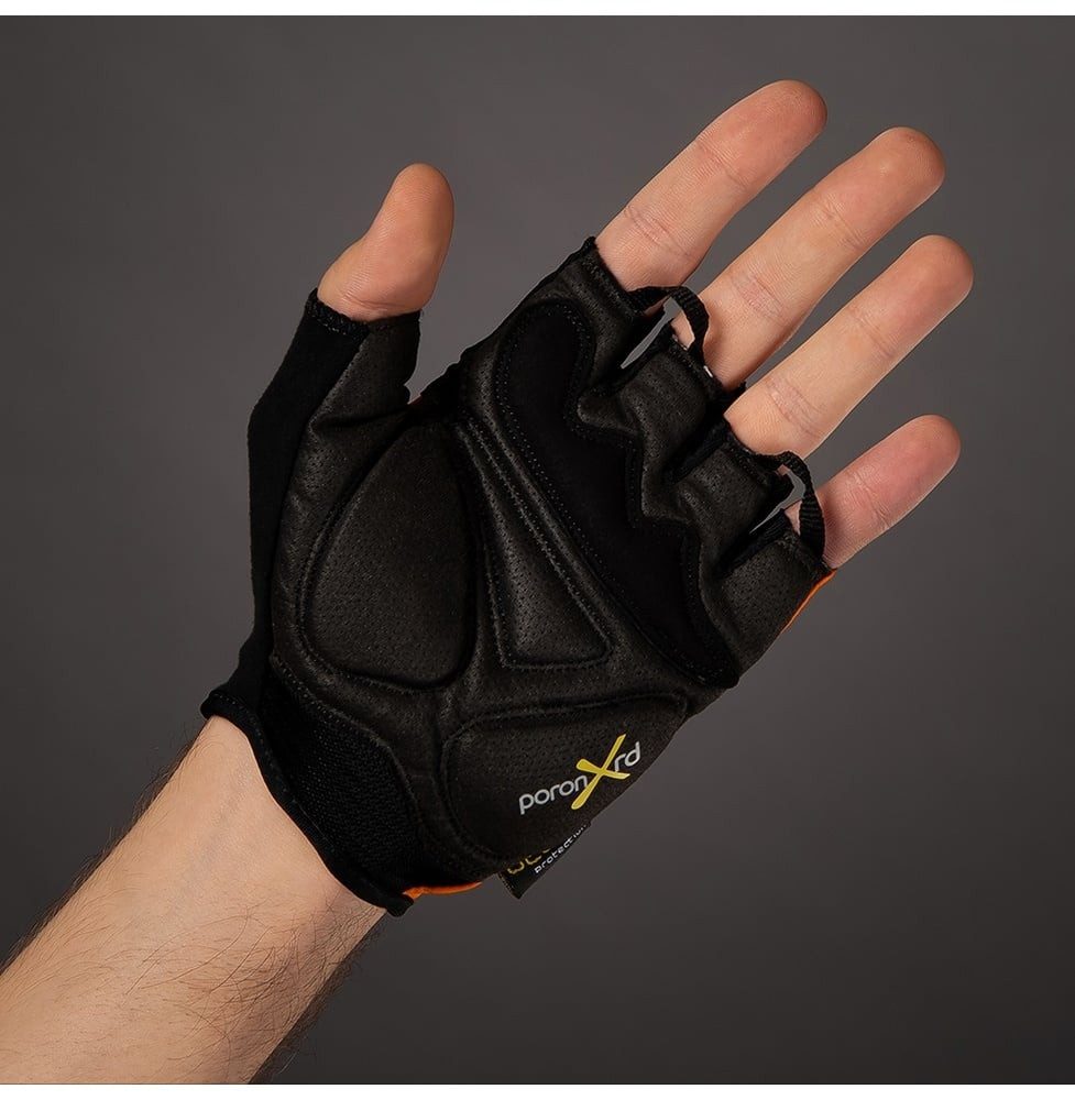 Chiba Fahrradhandschuhe Gel Comfort schwarz/orange - 1 Paar