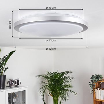 hofstein Panel »Loana« Zimmerlampe aus Metall weiß und weißen Kunststoff, CCT 2700-4000 Kelvin, über Lichtschalter in 3 Stufen dimmbar, LED 3100 Lumen