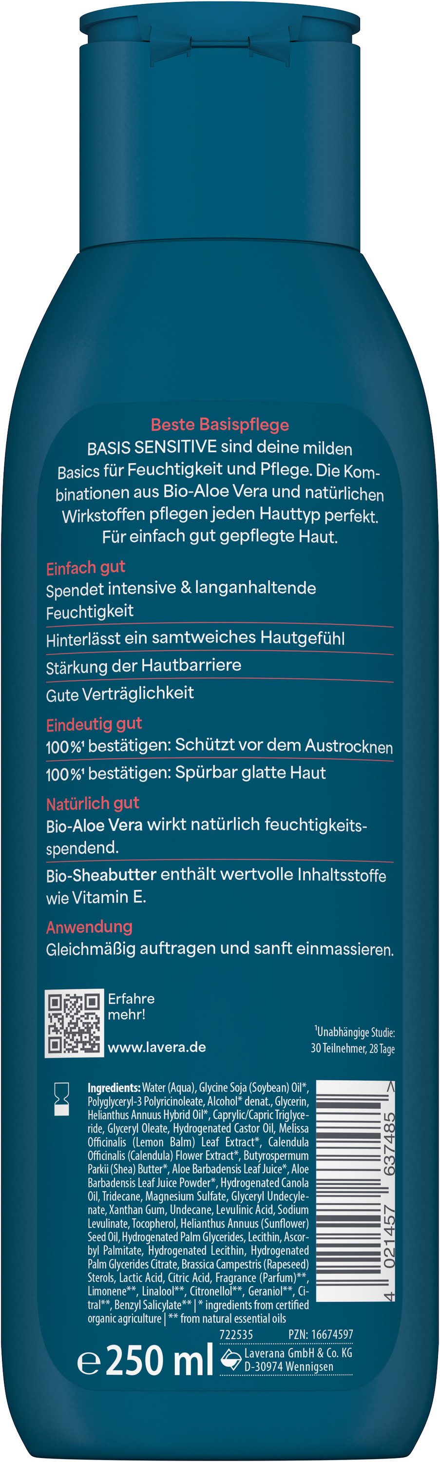 lavera Körperlotion basis sensitive Body Milk Reichhaltig