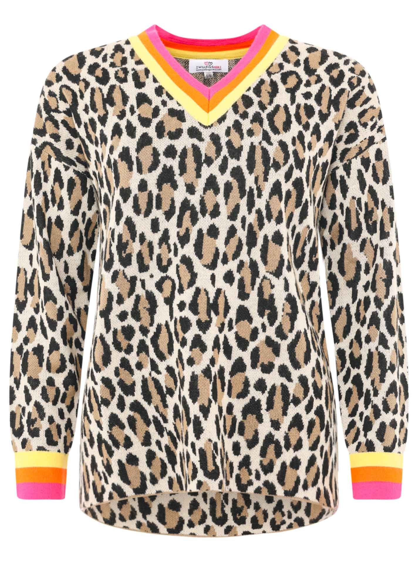 Zwillingsherz Sweatshirt Leo Leopard