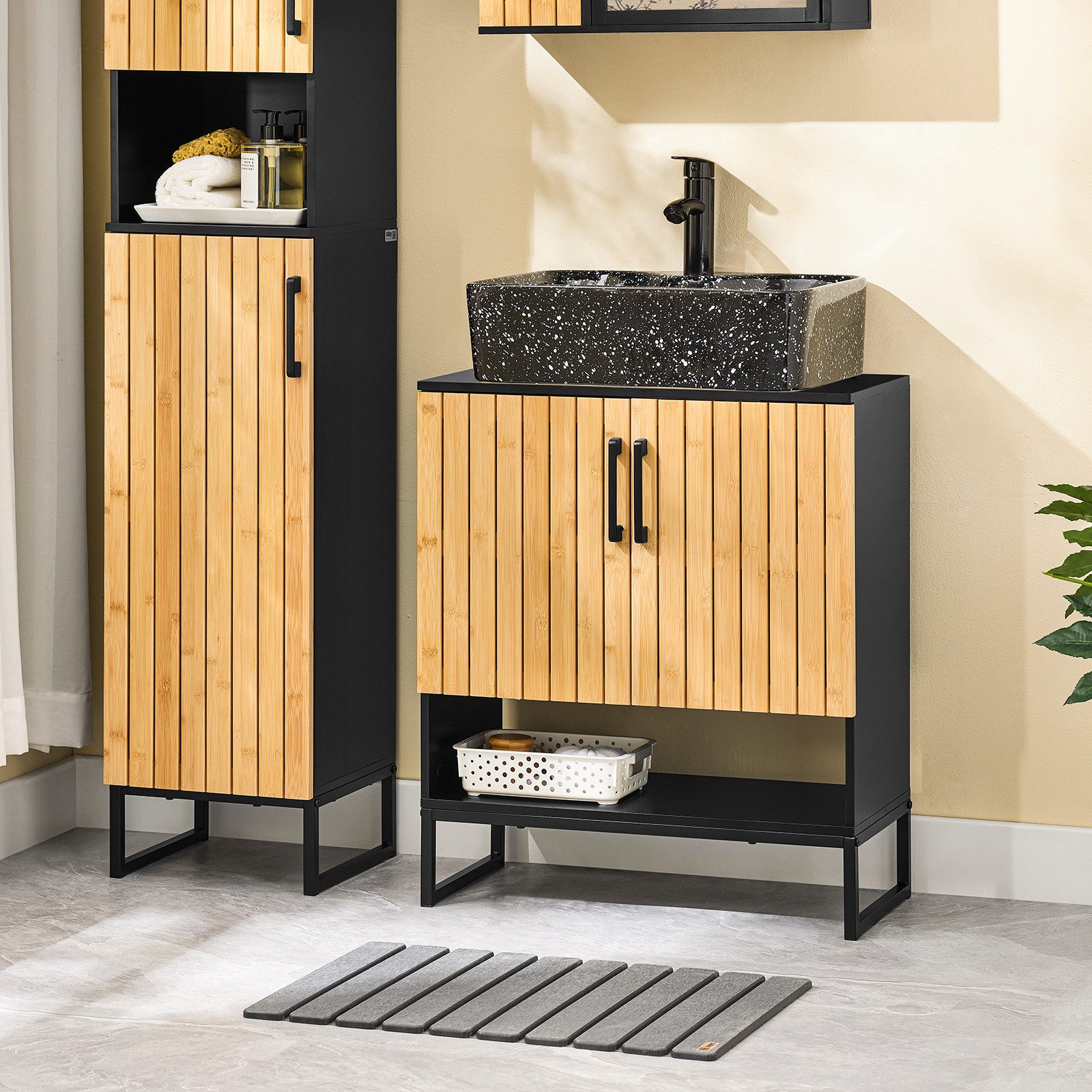 SoBuy Waschbeckenunterschrank BZR202 Waschbeckenunterschrank 60 cm günstig online kaufen