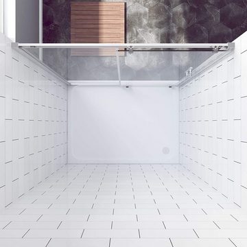 aqua batos Dusch-Schiebetür »Schiebetür Dusche Duschwand Nischentür Duschabtrennung Gleittür«, 120x185 cm, Einscheibensicherheitsglas (ESG) 5 / 6 mm