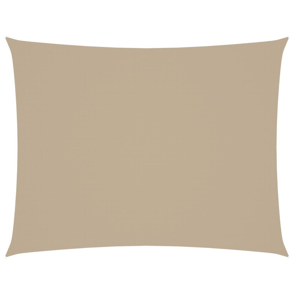 vidaXL Sonnensegel Sonnensegel Oxford-Gewebe Rechteckig 6x7 m Beige, (1-tlg)