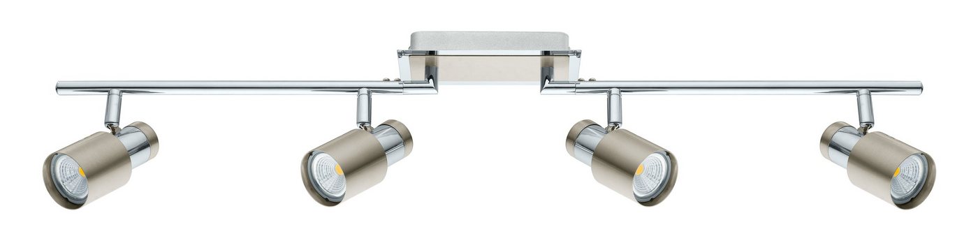 EGLO LED Deckenspot Davida-sd, Leuchtmittel inklusive, dimmbarer Deckenstrahler aus Stahl, Flurlampe in nickel-matt und chrom