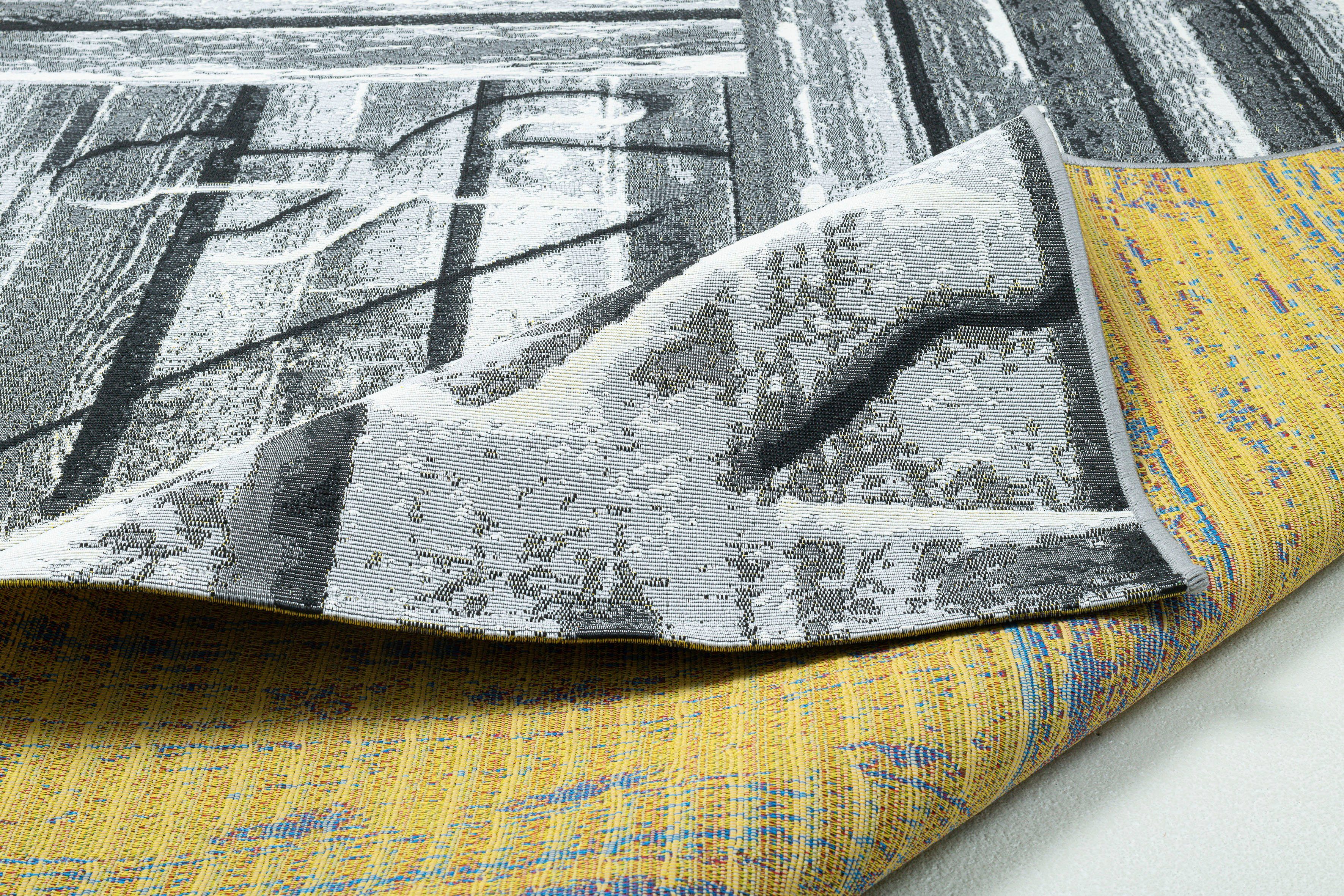 Sansibar Teppich Rantum Beach SA-023, rechteckig, Höhe: 5 mm, Flachgewebe, modernes Design, Motiv Holzdielen, In- & Outdoor geeignet