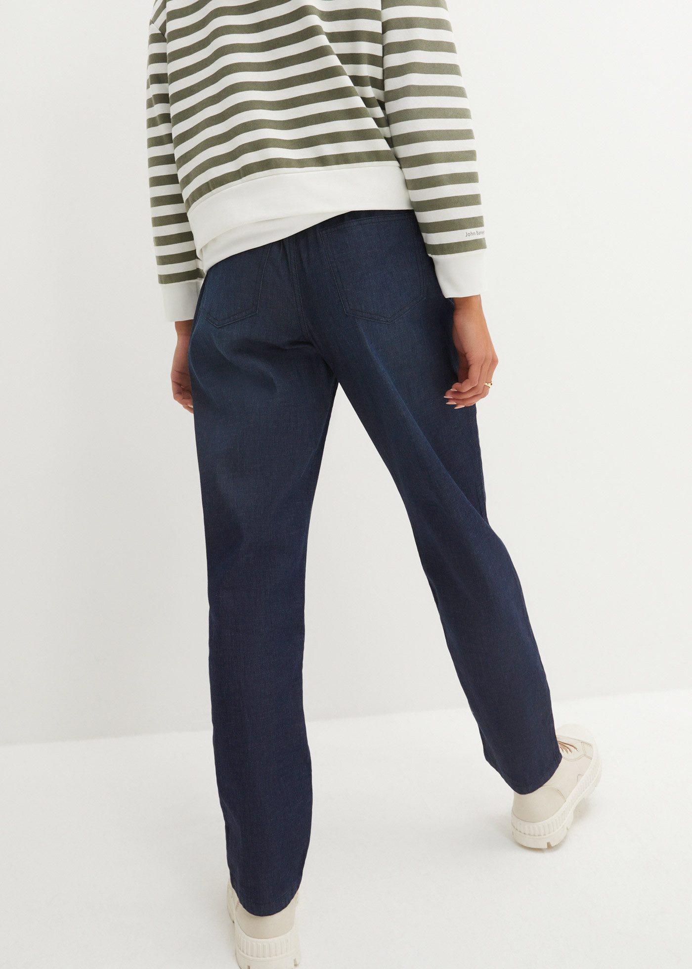 bonprix Schlupfjeans (Packung, 2-tlg) lockere loose fit Passform, elastischer Bund mit Kordelzug