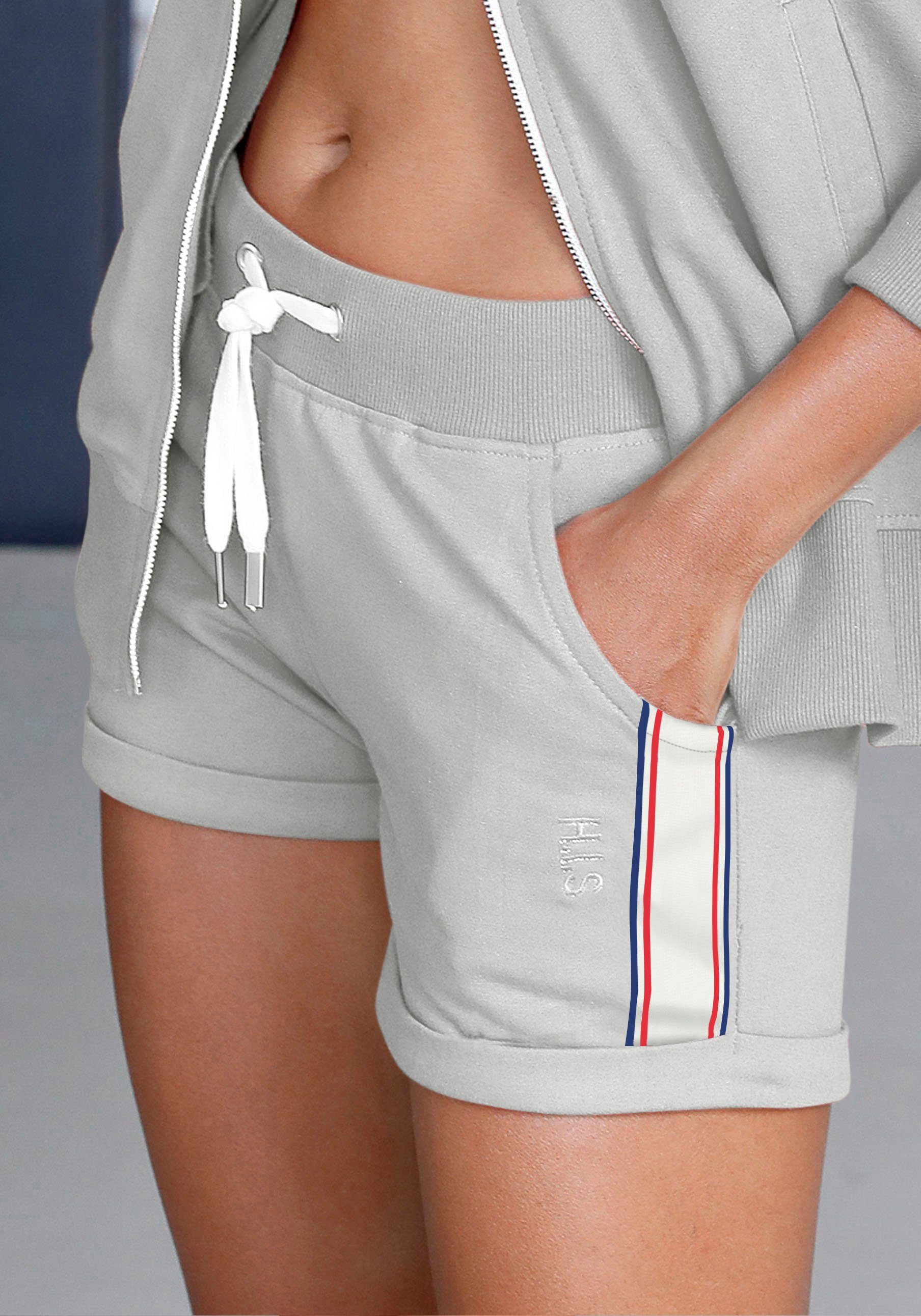 Tapestreifen Shorts mit grau-meliert seitlichen H.I.S