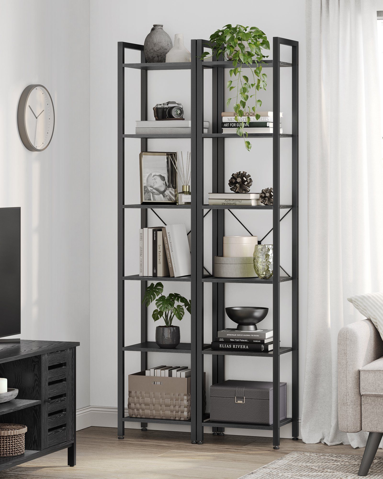 VASAGLE Bücherregal, Lagerregal, 6 Ebenen, Bücherregal, günstig online kaufen
