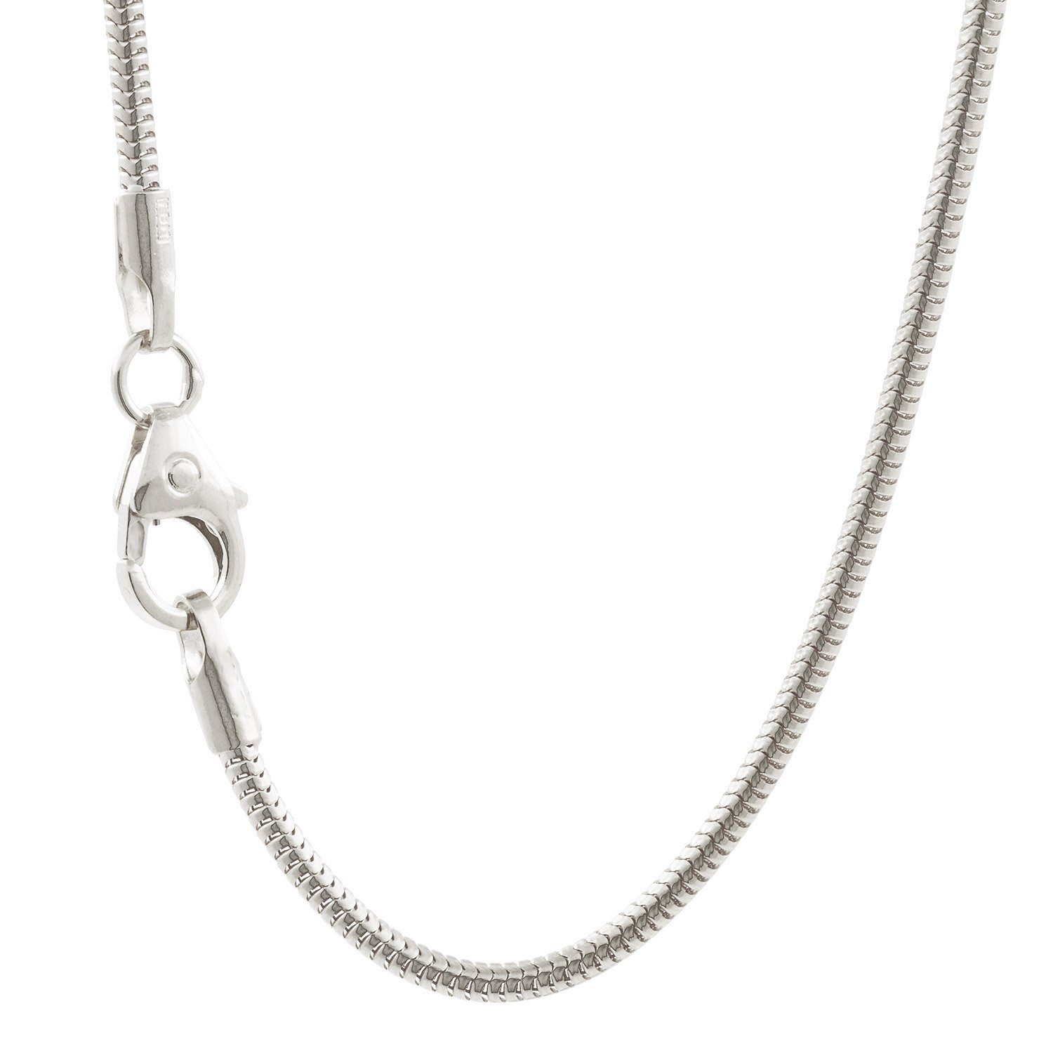 HOPLO Schlangenkette Silberkette Schlangenkette Länge 38cm - Breite 1,4mm - 925 Silber, Made in Germany – Bild 2 von 5