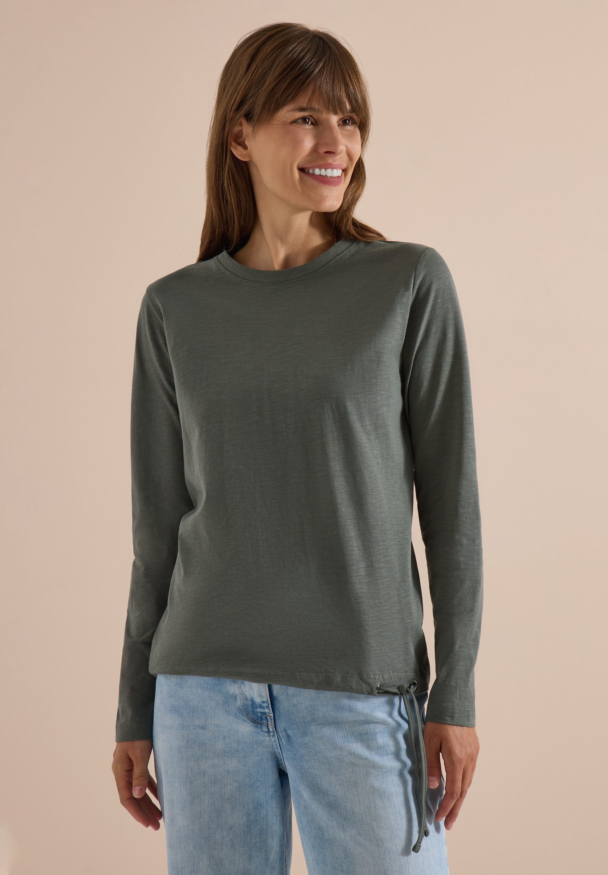 CECIL Langarmshirt aus reiner Baumwolle