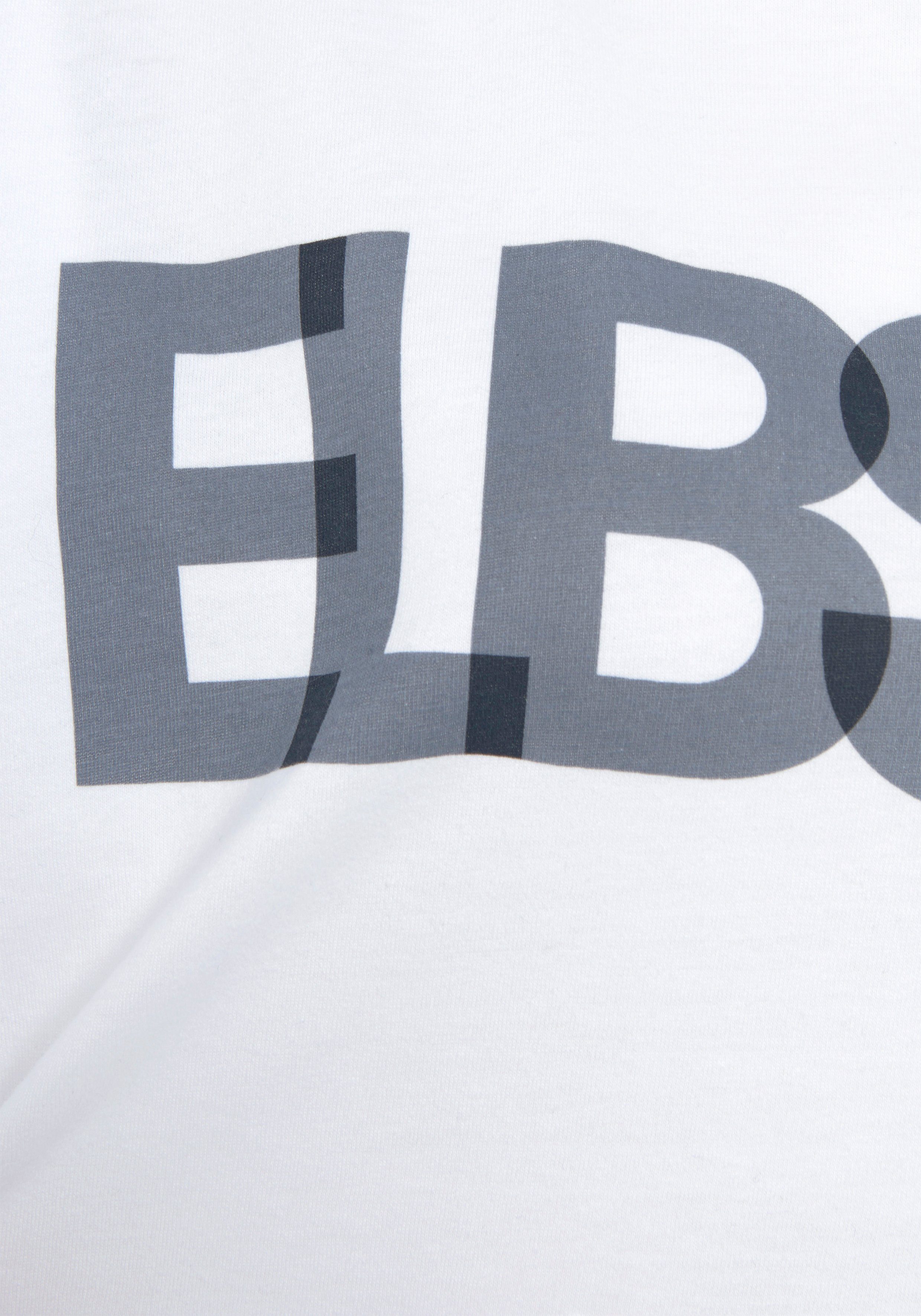 Elbsand 3/4-Arm-Shirt Irja mit Logodruck, Baumwoll-Mix, lockere Passform