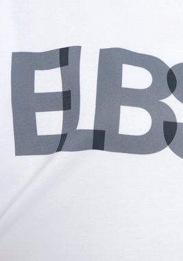 Elbsand 3/4-Arm-Shirt mit Logodruck, Baumwoll-Mix, lockere Passform