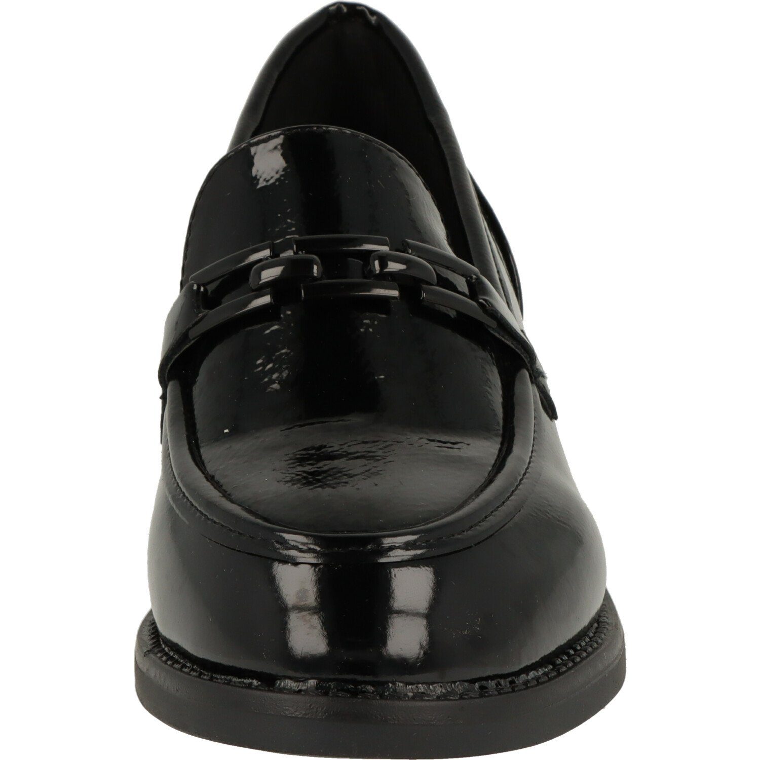 Schuhe Slipper of Lack Schwarz Halbschuhe Damen piece Loafer 242-778 mind.