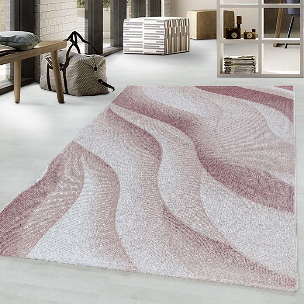 Designteppich Florhöhe 9 mm modern, Giantore, rechteck Pink