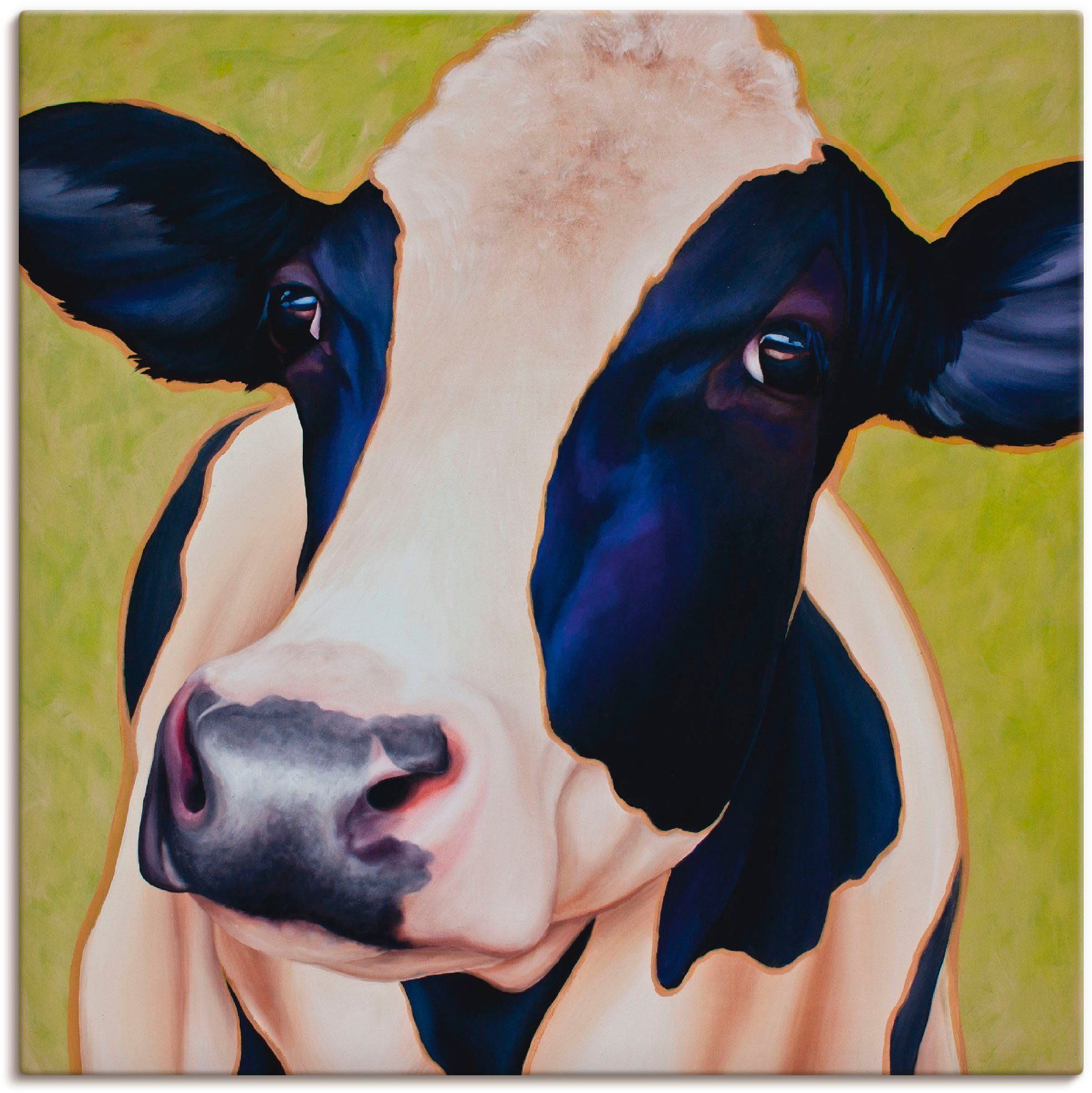 Artland Wandbild Kuh Paula, Haustiere (1 St), als Leinwandbild, Wandaufkleber oder Poster in versch. Größen