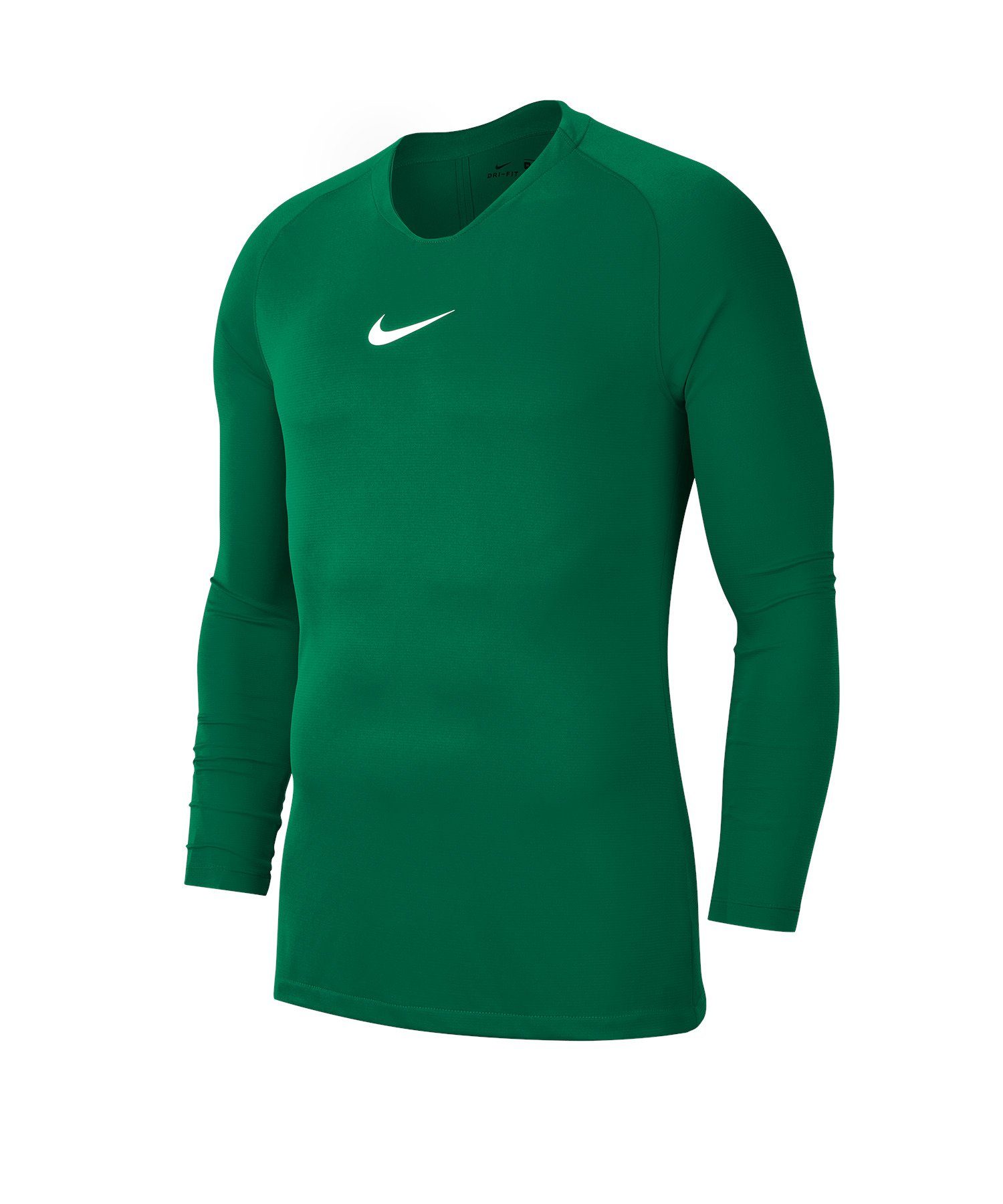 Nike Funktionsshirt Park First Layer Langarmshirt Daumenöffnung gruen