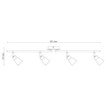 home sweet home Deckenleuchte Deckenspot Deckenbalken ALBA weiß 4fach inkl. GU10 LED Leuchtmittel