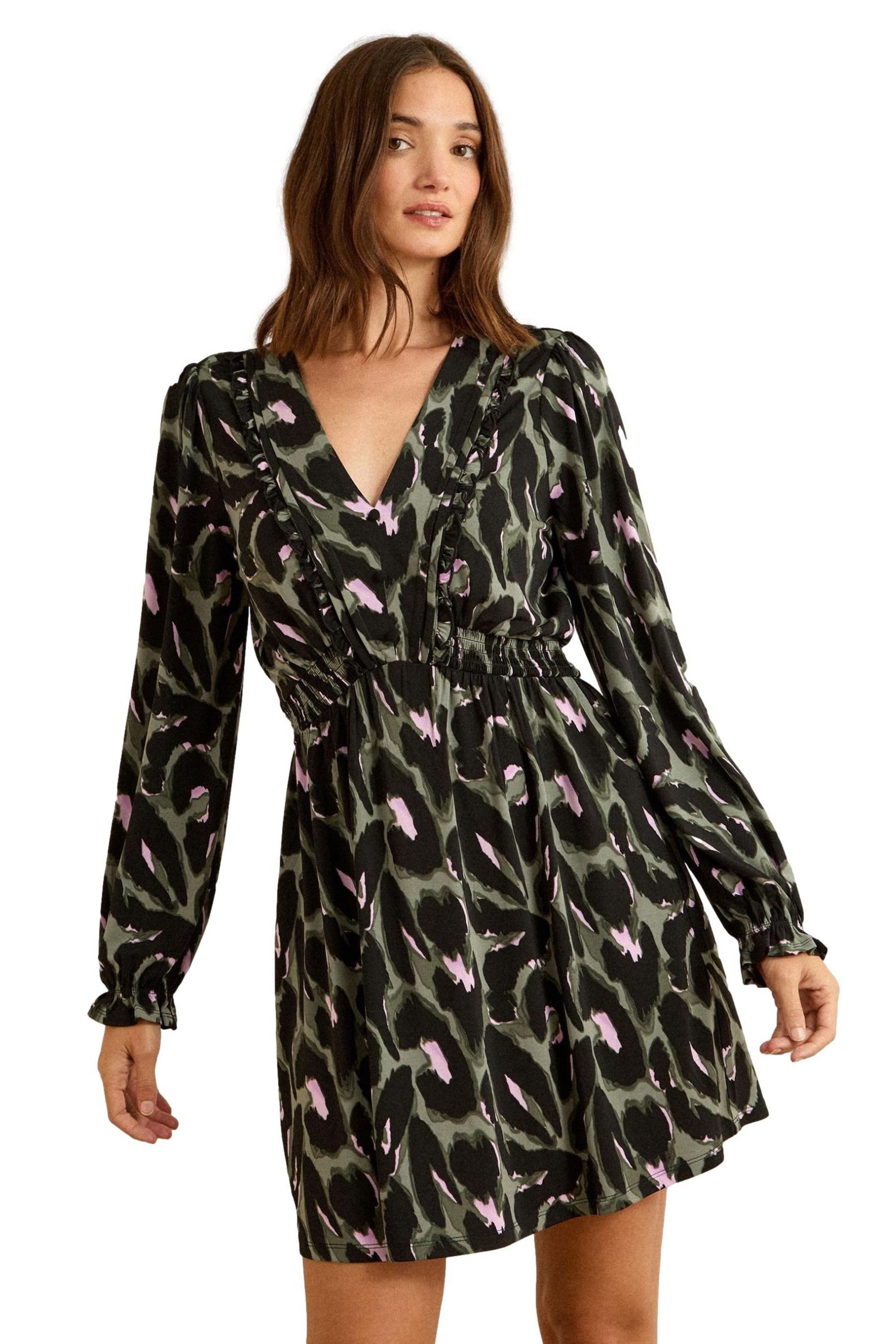 Khaki Green Animal Print