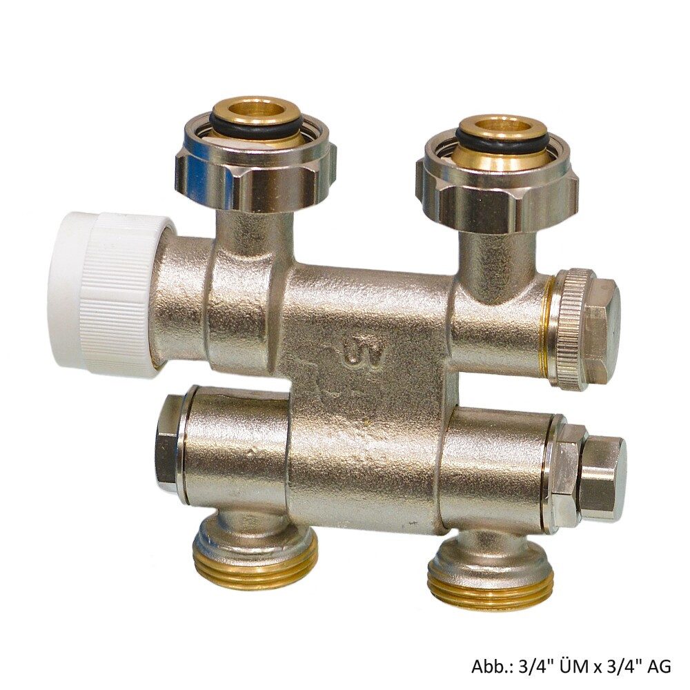 Oventrop Heizkörper Oventrop Anschlussarmatur Multiblock TF, Ein-/Zweirohr, 1/2"AG x 3/4"A