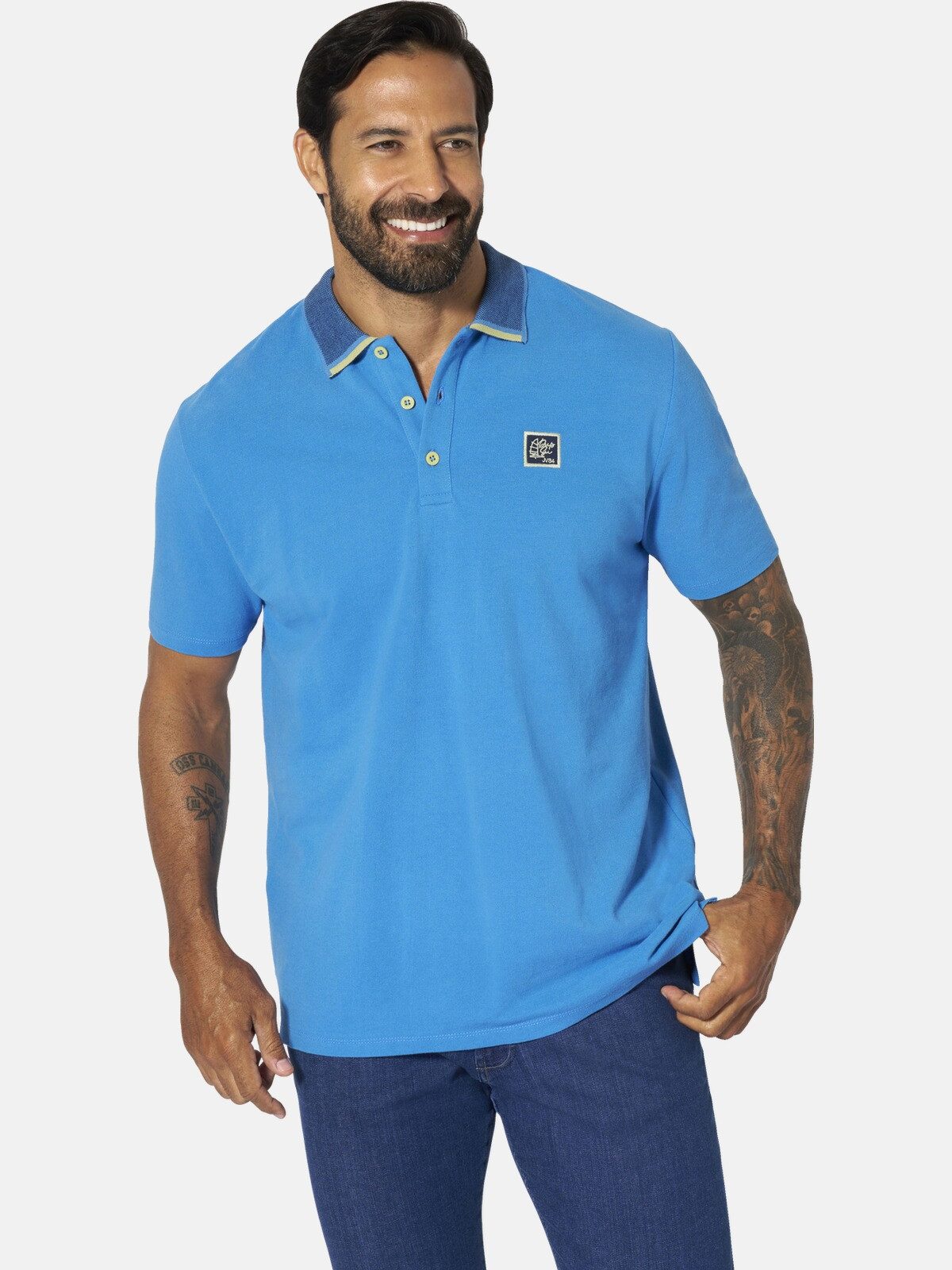 Jan Vanderstorm Poloshirt MORLAN mit Kontrastdetails