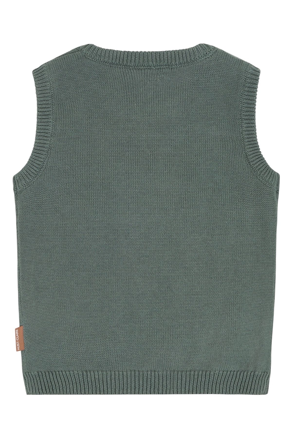 Hust & Claire Pullunder HCPerry Lorry (1-tlg) HCPerry Lorry Strickweste mit Fahrzeugmotiv – Balsam Green