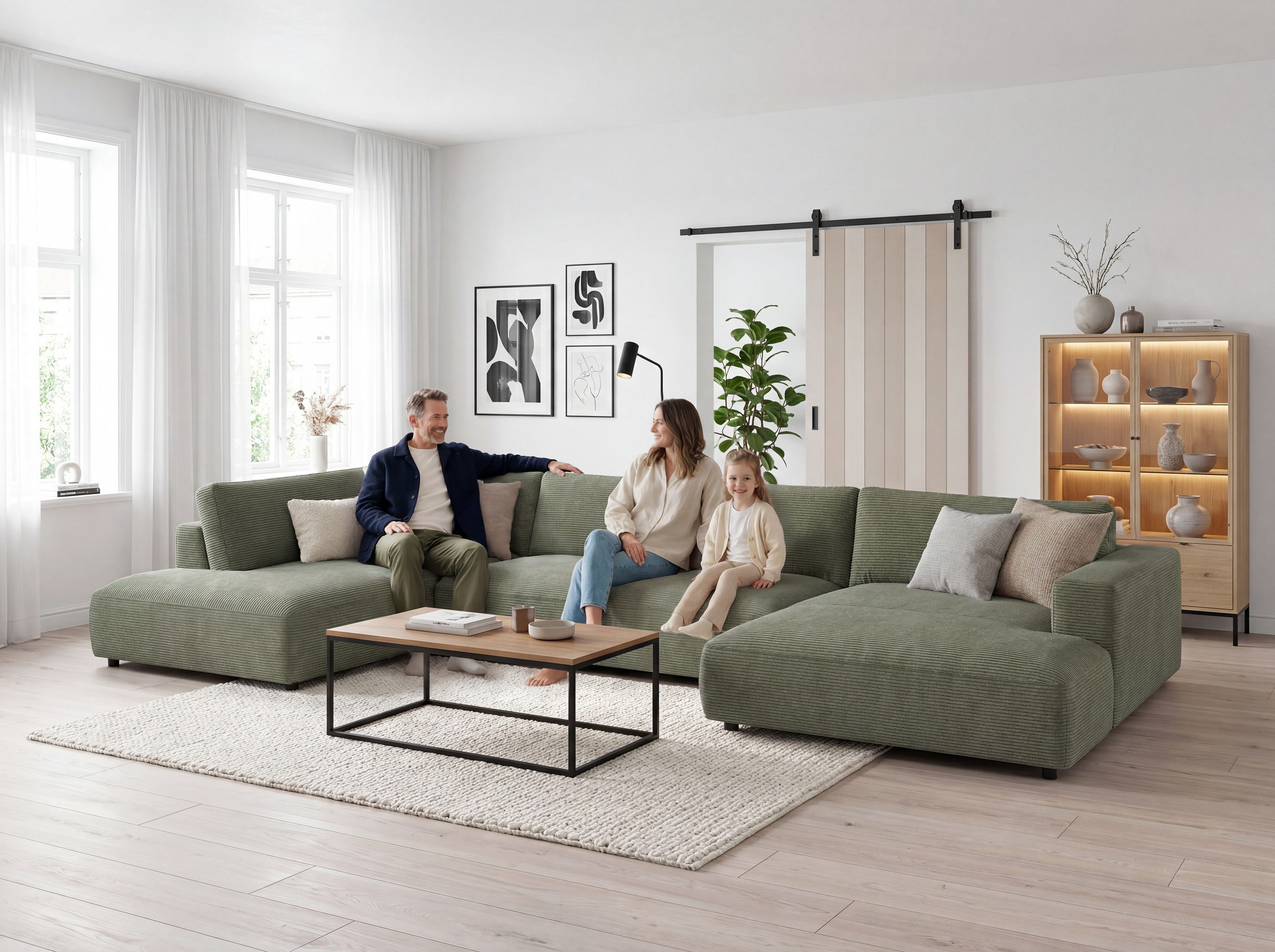 Musterring Wohnlandschaft MR LUCIA, das ultimative Raumwunder von Musterring, Gigantische Fläche, erstklassige Kammerkissen & Luxus-Komfort