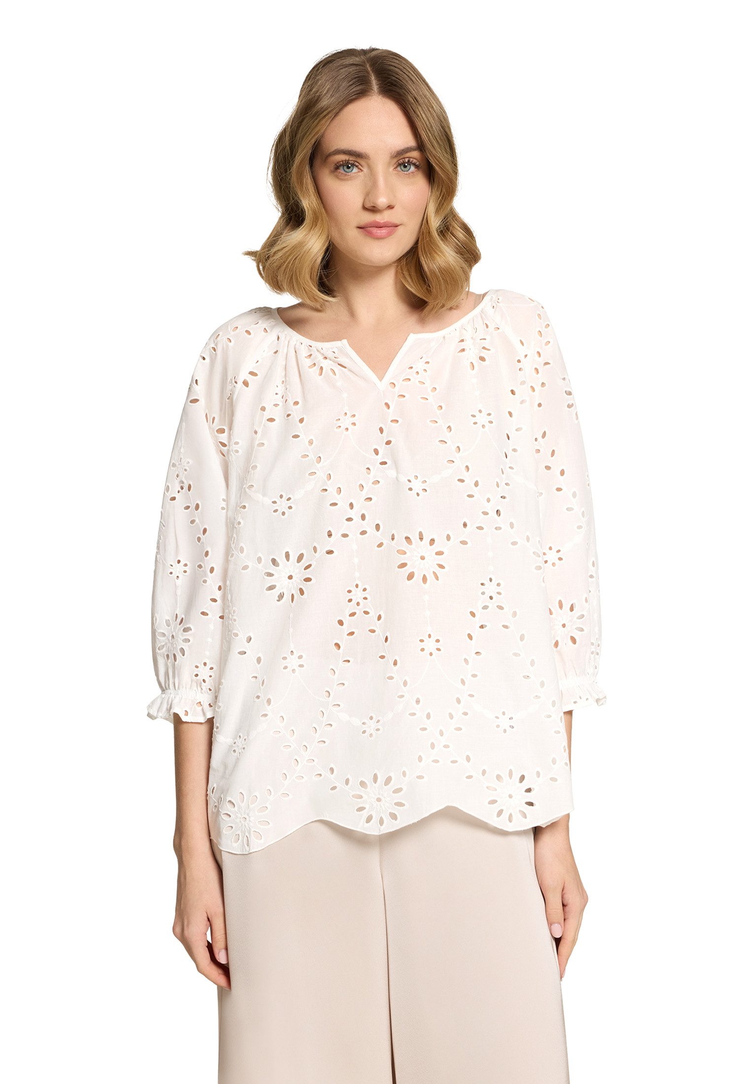 Schlupfbluse Damen im Carmen-Look