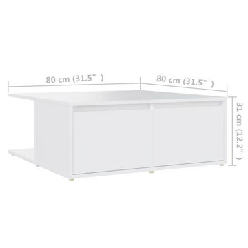 furnicato Couchtisch Weiß 80x80x31 cm Spanplatte
