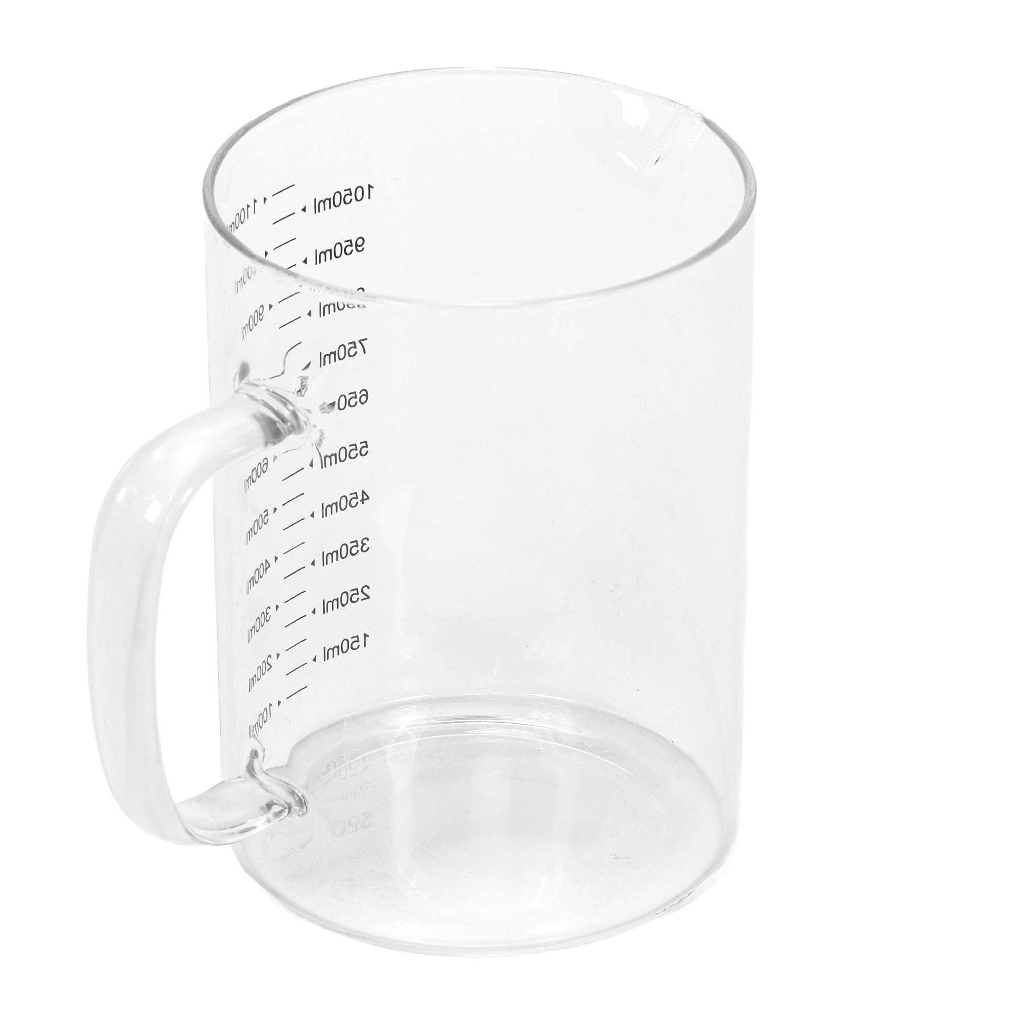 Excellent Houseware Vorratsglas Messkanne aus Glas ZOPA, 1 l, Glas, (einzeln, einzeln)