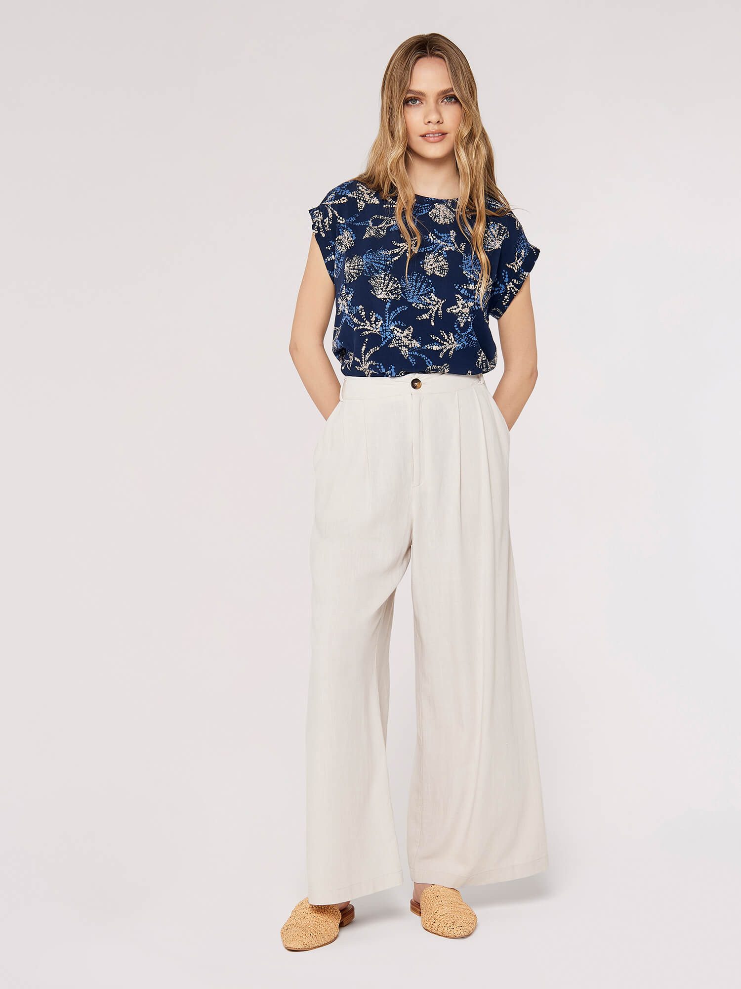 Apricot Blusentop Seashell Turn Up Tee, günstig online kaufen