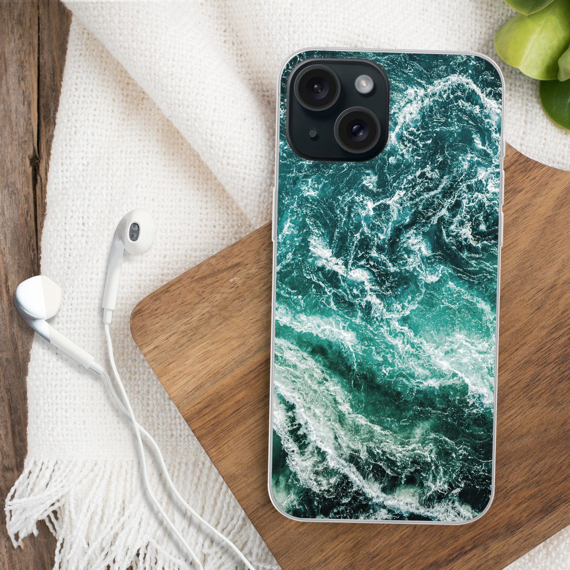 MuchoWow Handyhülle für Apple iPhone 15 Marmor - Gemustert - Natursteine, Smartphone-Bumper, Print, Handy Schutzhülle Dünn
