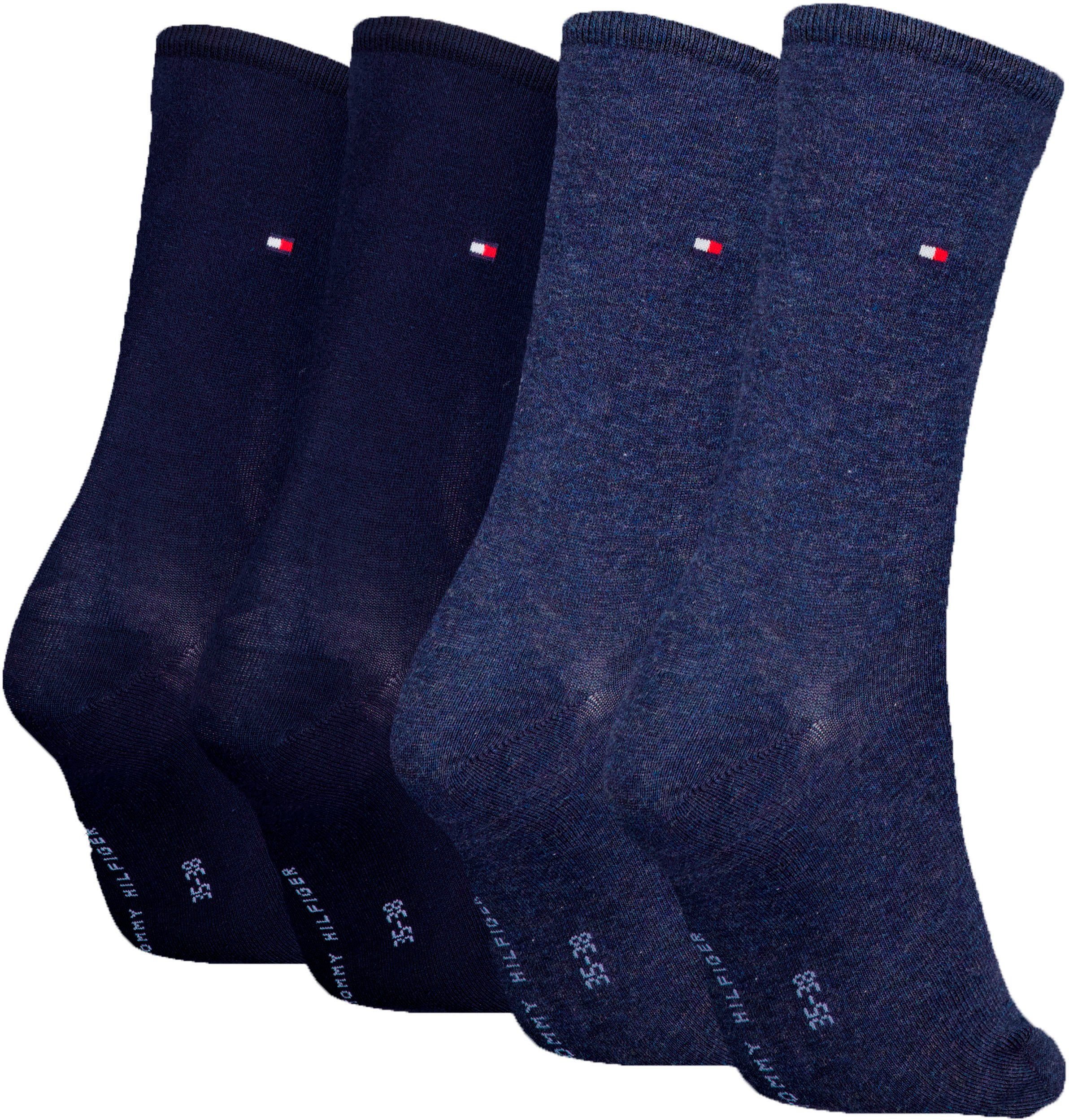 Tommy Hilfiger Socken TH WOMEN 4P SOCK ECOM (4-Paar) mit Logostickerei günstig online kaufen