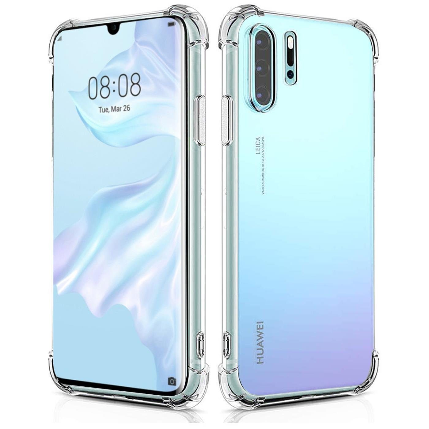CoolGadget Handyhülle Anti Shock Rugged Case für Huawei P30 Pro 6,5 Zoll, Slim Cover mit Kantenschutz Schutzhülle für P30 Pro Hülle Transparent