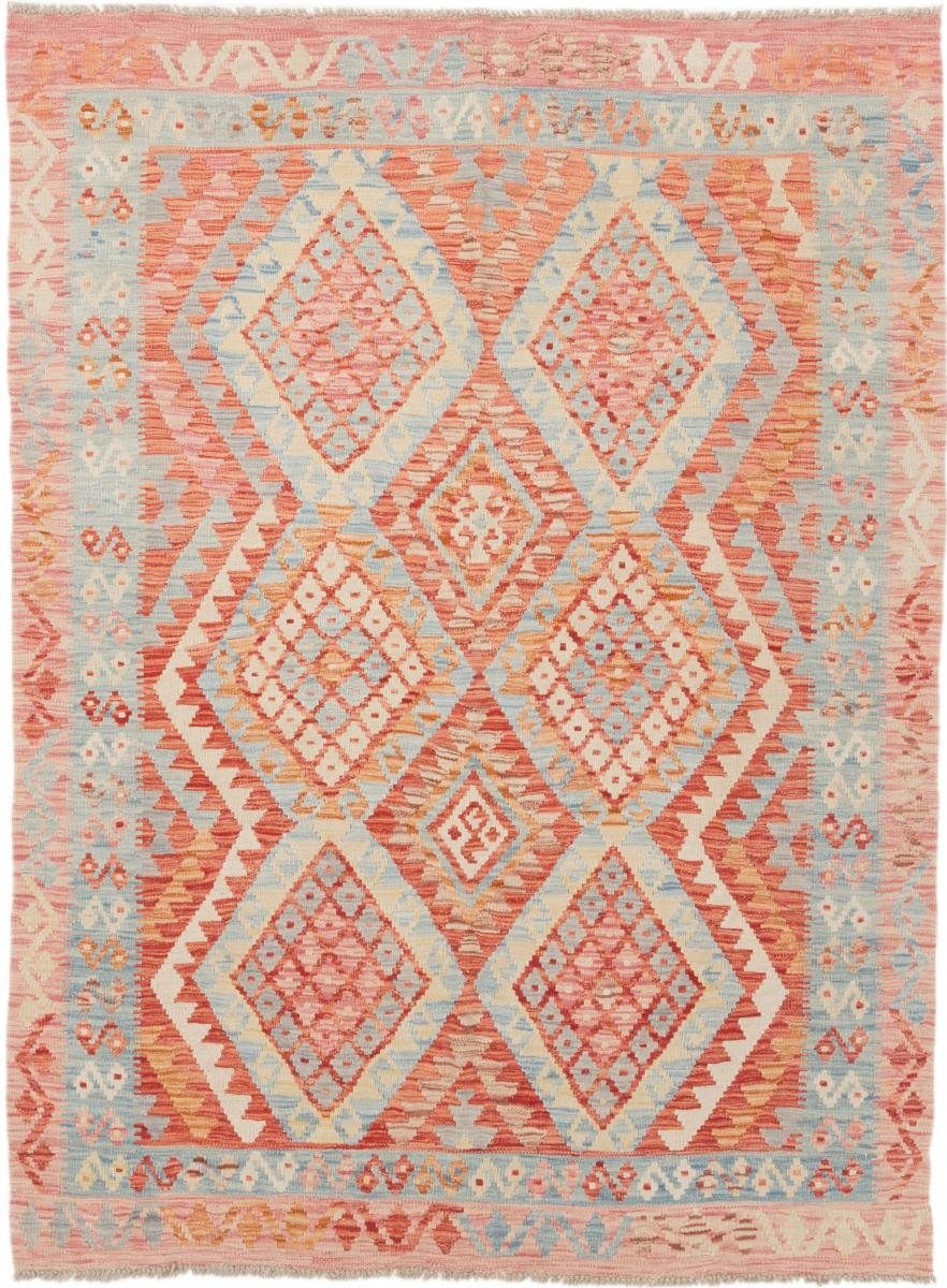 Orientteppich Kelim Afghan 148x193 Handgewebter Orientteppich, Nain Trading, rechteckig, Höhe: 3 mm