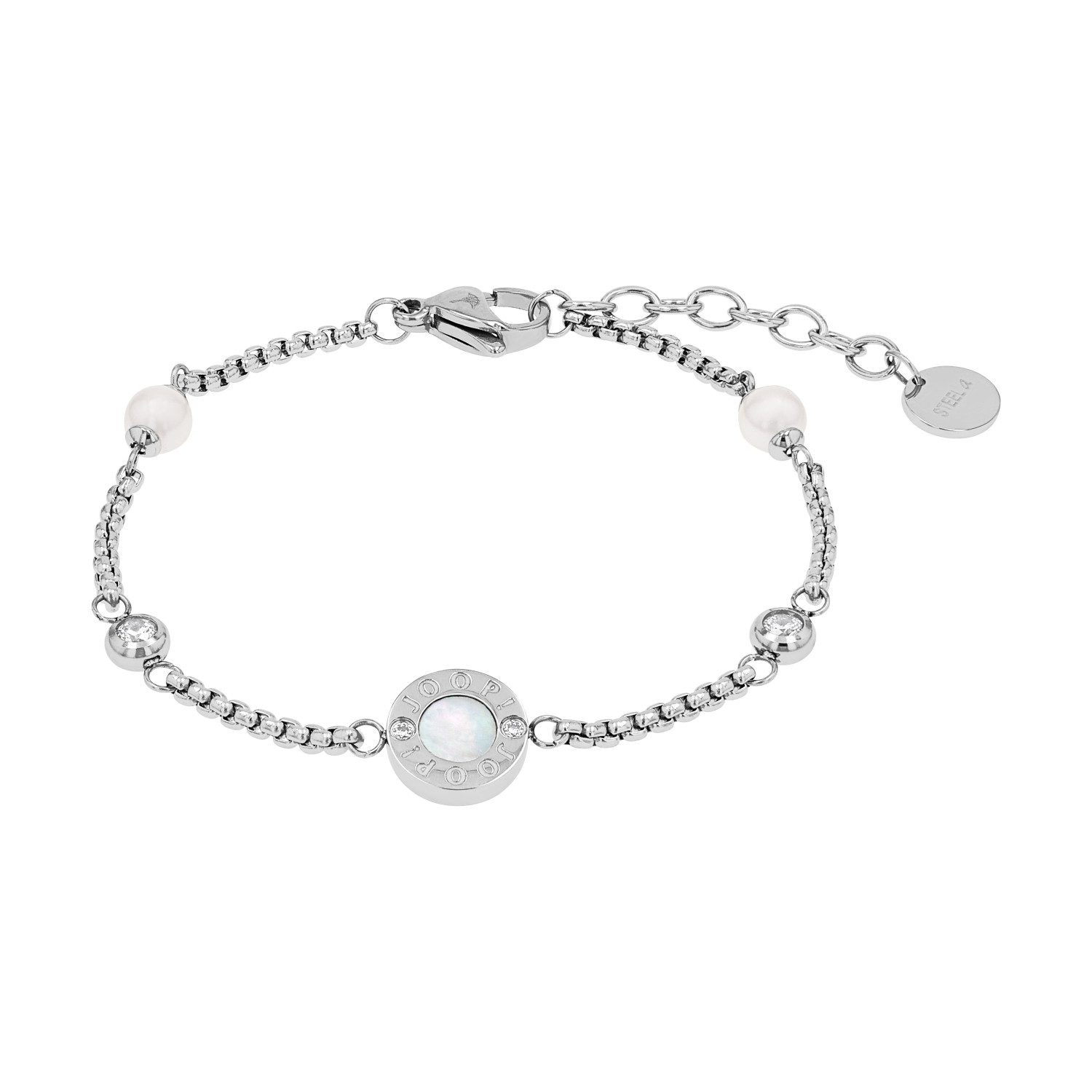 Joop! Armband Kreise, mit Zirkonia (synth) - mit Glasperle