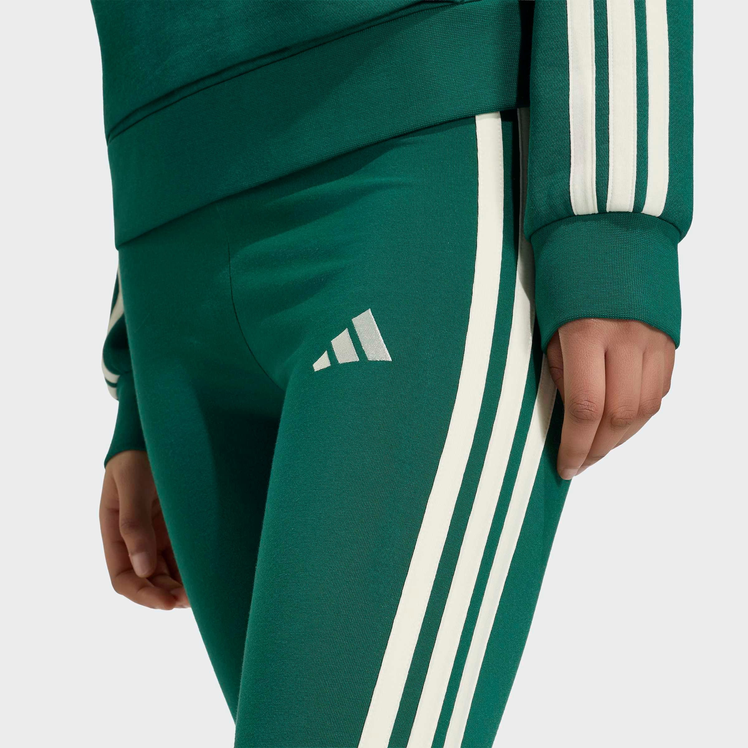 adidas Sportswear Trainingstights ESSENTIALS 3-STREIFEN COTTON LEGGINGS sportlicher Look mit 3-Streifen, aus Baumwolle und Elasthan