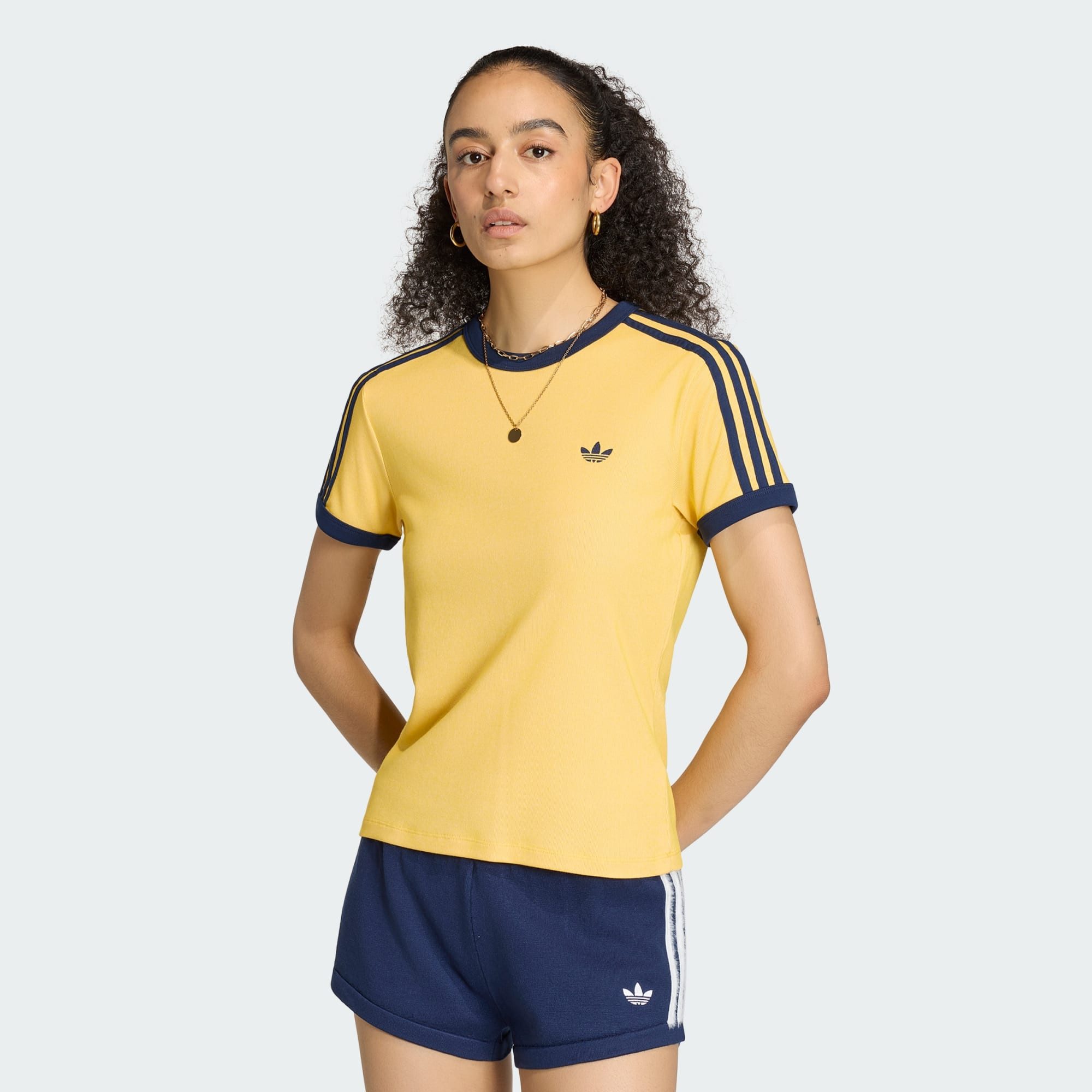 adidas Originals T-Shirt HEATHER 3-STREIFEN CALI T-SHIRT (1-tlg)