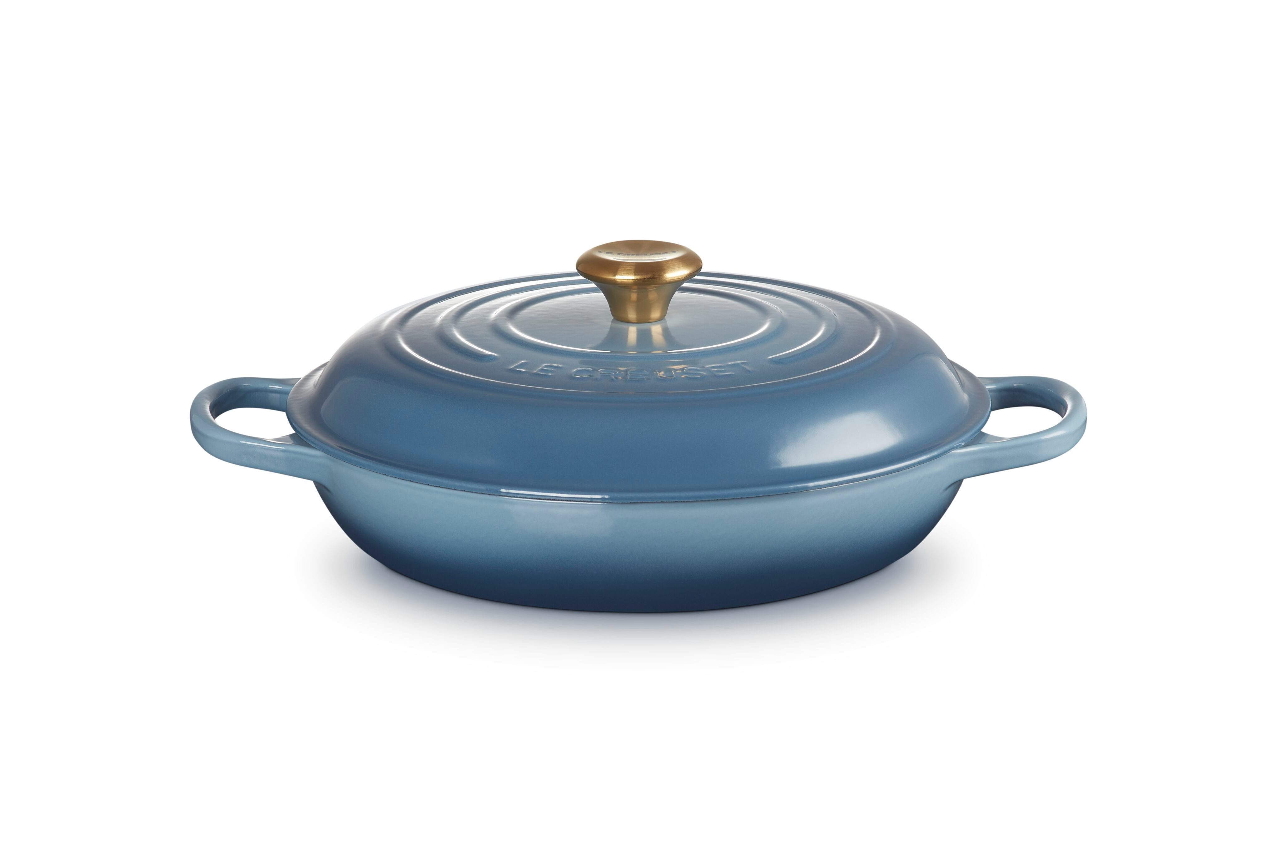 LE CREUSET Bratentopf Gourmet-Profitopf, Gusseisen, Ø 30 cm, 6,7 l, 5,56 kg, Chambray, 21180304344441