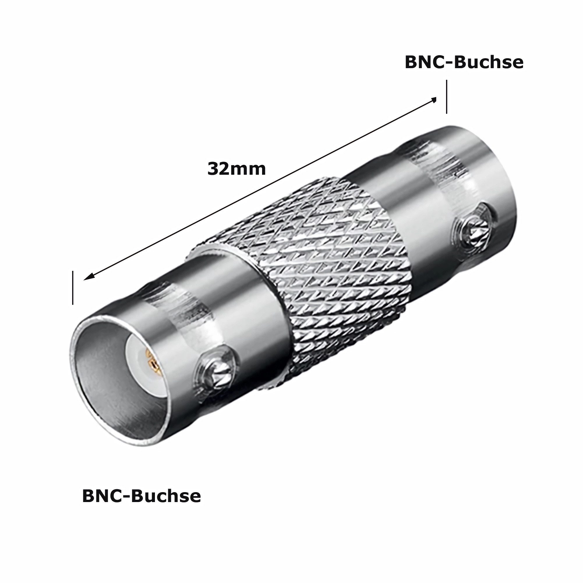 Bolwins R20 BNC Buchse auf BNC Buchse Kupplung Adapter für BNC/SDI CCTV Kamera Audio- & Video-Adapter BNC zu BNC, 0 cm, Verbindung und Verlängerung von BNC-Koaxialkabeln