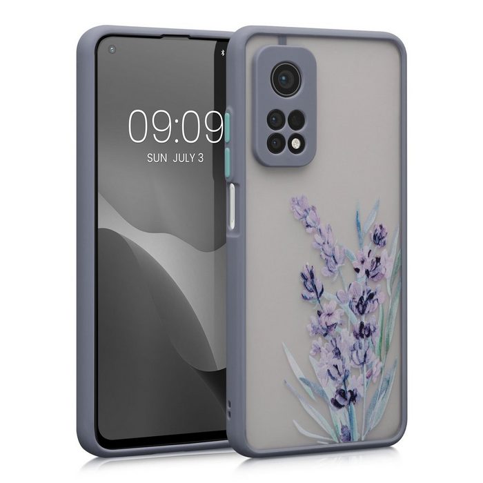 kwmobile Handyhülle Hülle für Xiaomi Mi 10T / Mi 10T Pro Kunststoff Silikon Handy Schutzhülle Cover Case - Lavendel Design