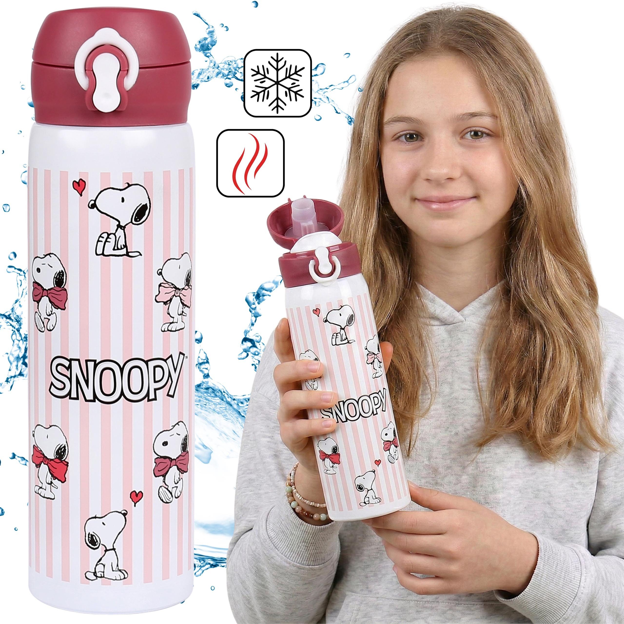 Snoopy Trinkflasche Snoopy Peanuts Thermosflasche aus Edelstahl, auslaufsicher, 440 ml