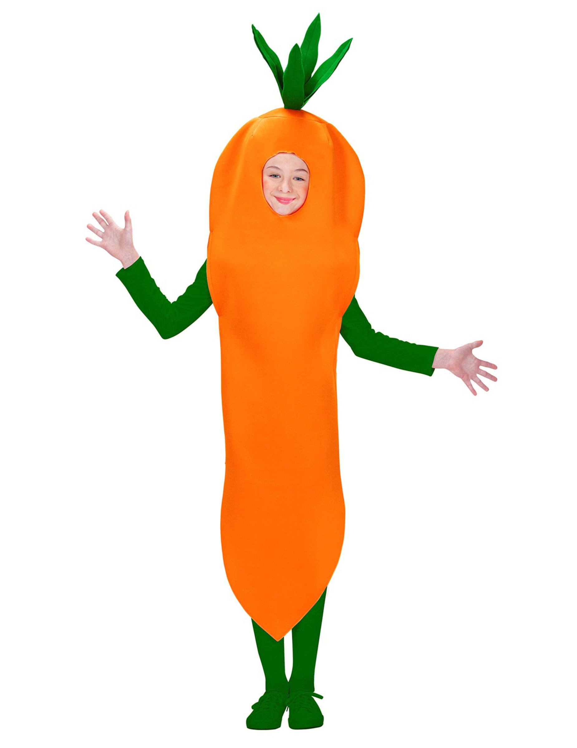 Widmann S.r.l. Kostüm Möhrenkostüm für Kinder grün-orange