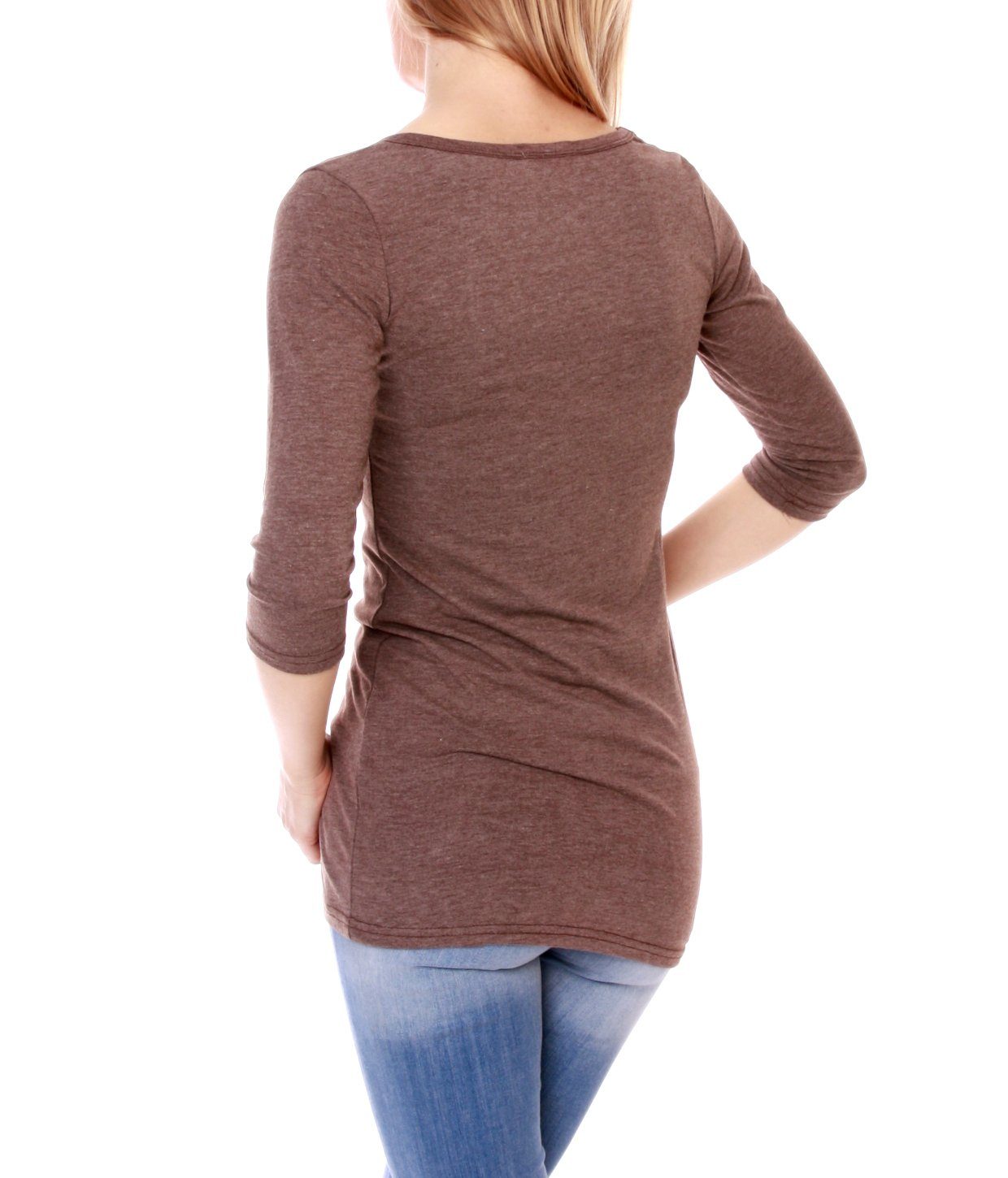 Muse Rundhalsshirt Basic 3/4 Arm Longshirt günstig online kaufen