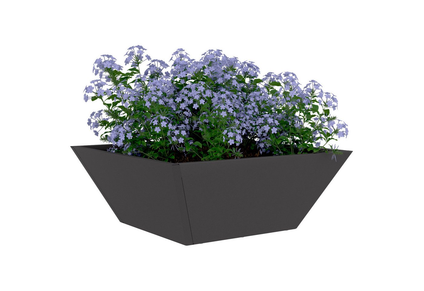 Thumbnail - vidaXL Blumentopf Metallpflanzgefäß Schwarz Metall 40 x 40 x 15 cm Pflanzgefäße (5 St)