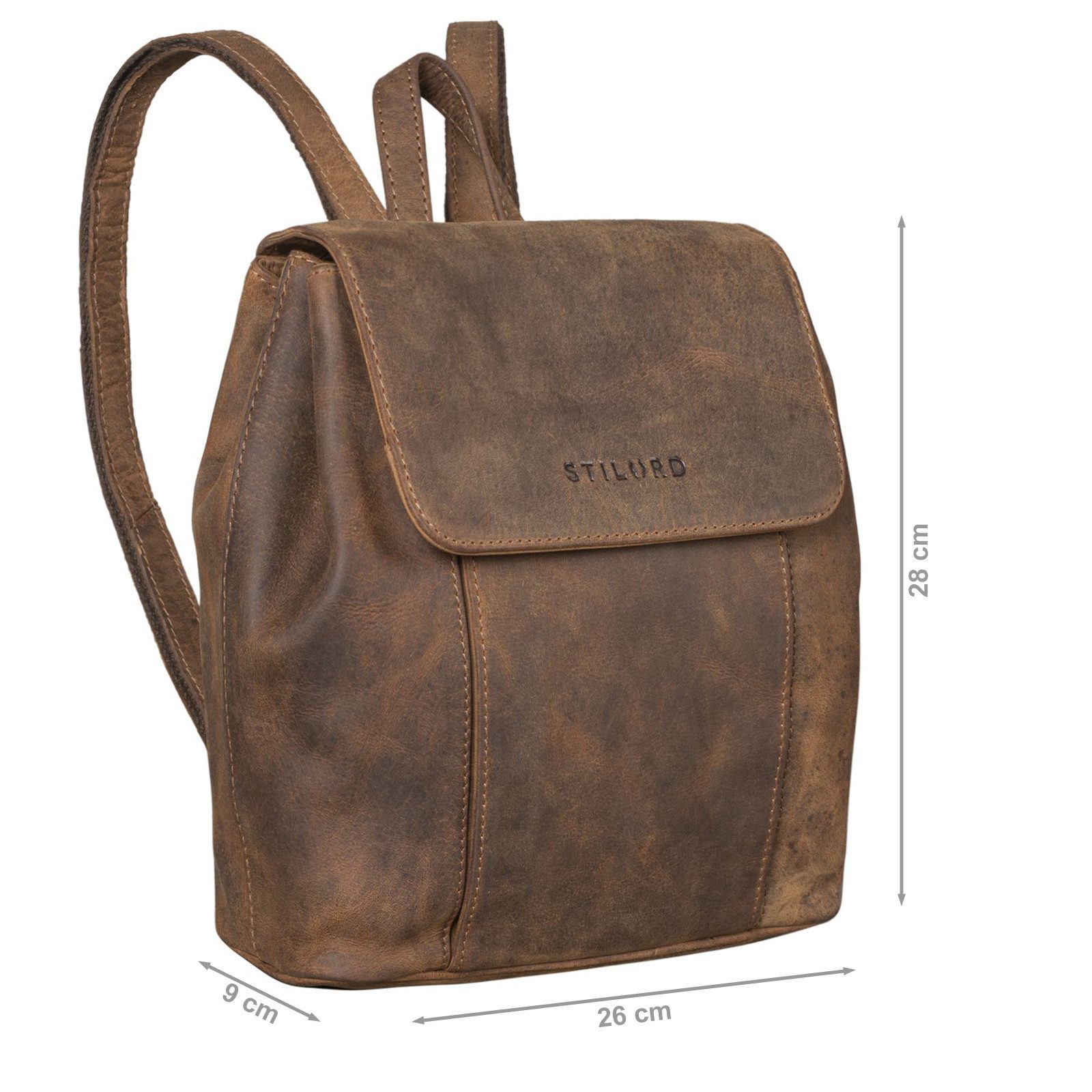STILORD Cityrucksack "Fiona" Daypack Rucksack Damen Leder