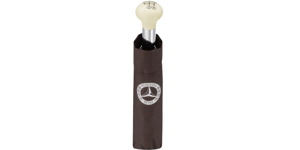 Mercedes Benz Stockregenschirm Taschenschirm, 300 SL, Schaltknauf braun /  cremebeige, Polyester / Stahl, B66041533