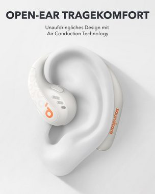 SoundCore Intensiver Sound LDAC,IPX5 Wasserschutz Open-Ear-Kopfhörer (Ultraleichtes Design für ganztägigen Tragekomfort, ideal für lange Arbeits- oder Studienstunden ohne Ermüdung., Ultimativer Komfort Touch-Steuerung,Mikrofon mit Rauschunterdrückung)